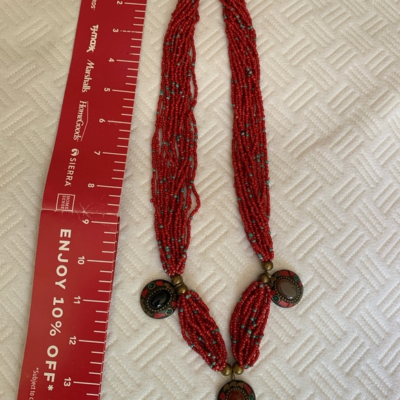 Very unique Native American type long necklace - Picture 2 of 7